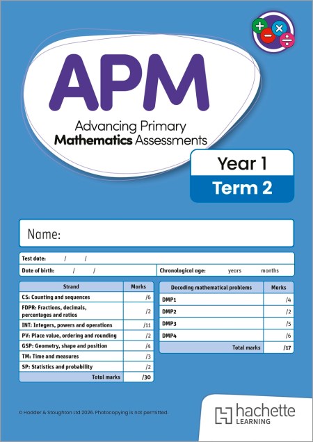 Advancing Primary Mathematics Assessments, Year 1 Term 2, 10pk
