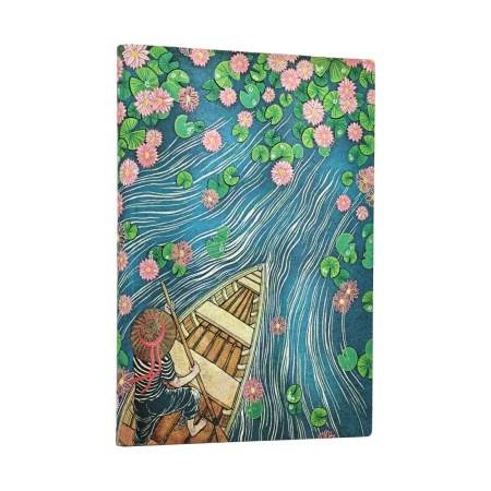 Lotus River (Living with Yuko) Midi Unlined Softcover Journal (Elastic Band Closure)